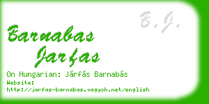 barnabas jarfas business card