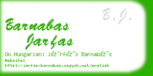 barnabas jarfas business card